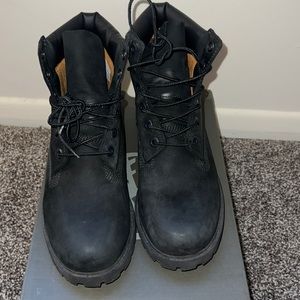 Big Kids Timberland boots.